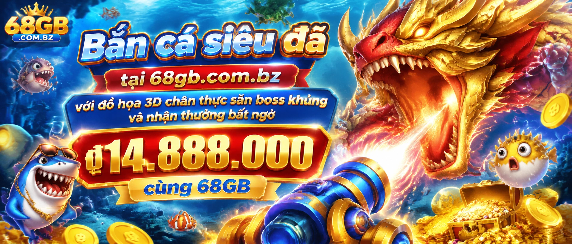 Bắn Cá Đại Dương 3D màn hình chủ đề biển sâu