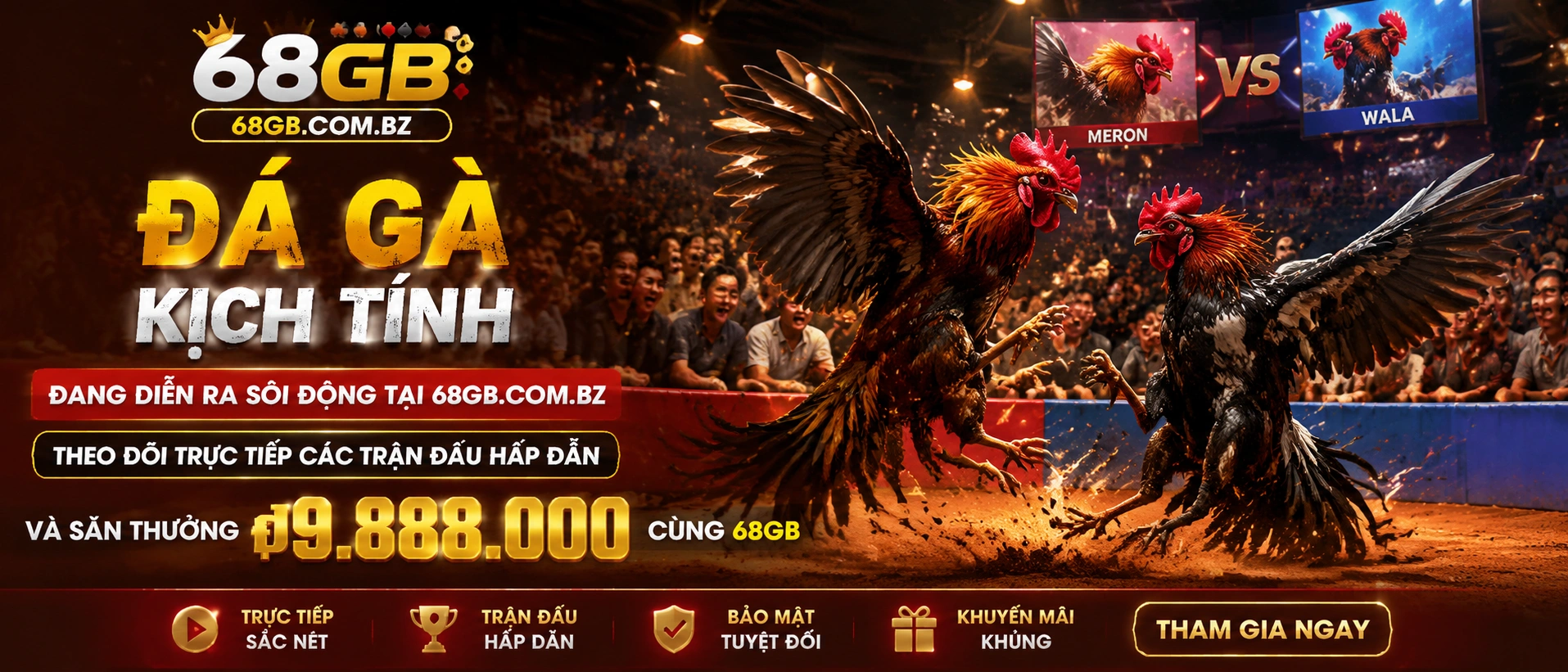 Màn hình danh mục Đá Gà trên điện thoại